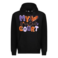 Black my heart is on that court Premium Hoodie - MaliasSmallBusiness