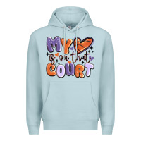 Blue Mist my heart is on that court Premium Hoodie - MaliasSmallBusiness