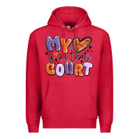 Cardinal my heart is on that court Premium Hoodie - MaliasSmallBusiness