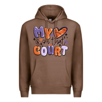 Chestnut my heart is on that court Premium Hoodie - MaliasSmallBusiness