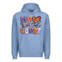 Colony Blue my heart is on that court Premium Hoodie - MaliasSmallBusiness