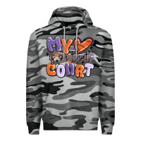 Slate Camo my heart is on that court Premium Hoodie - MaliasSmallBusiness
