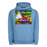 Pigment Pebble Blue creep it real Urban Hoodie - BundleAndBundleShop