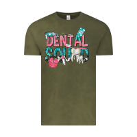 Vintage Olive dental squad with cowhide Vintage Tee - texasbilliewilder