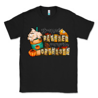 Black stressed blessed pumpkin obsessed Classic Tee - CowhideDigitalArt