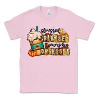 Bubblegum Pink stressed blessed pumpkin obsessed Classic Tee - CowhideDigitalArt
