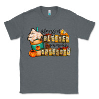 Charcoal Heather stressed blessed pumpkin obsessed Classic Tee - CowhideDigitalArt