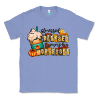 Colony Blue stressed blessed pumpkin obsessed Classic Tee - CowhideDigitalArt