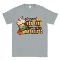 Heather Grey stressed blessed pumpkin obsessed Classic Tee - CowhideDigitalArt