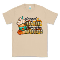 Mushroom stressed blessed pumpkin obsessed Classic Tee - CowhideDigitalArt