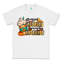 White stressed blessed pumpkin obsessed Classic Tee - CowhideDigitalArt