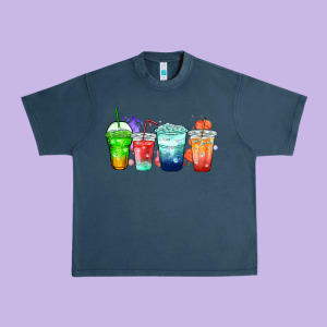 Tea Junkie Coffee Cups Urban Heavy Tee Designed By Zillion Design Studio