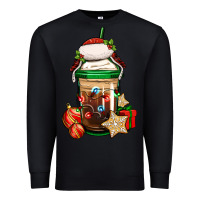 Black Christmas vacation trapper hat coffee cup Premium Sweatshirt - Jasminsmagicworld