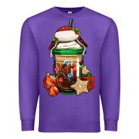 Purple Christmas vacation trapper hat coffee cup Premium Sweatshirt - Jasminsmagicworld