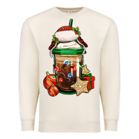 Sandshell Christmas vacation trapper hat coffee cup Premium Sweatshirt - Jasminsmagicworld