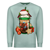 Seafoam Christmas vacation trapper hat coffee cup Premium Sweatshirt - Jasminsmagicworld