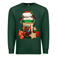 Sports Green Christmas vacation trapper hat coffee cup Premium Sweatshirt - Jasminsmagicworld