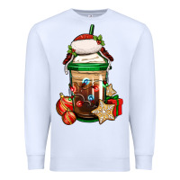 White Christmas vacation trapper hat coffee cup Premium Sweatshirt - Jasminsmagicworld