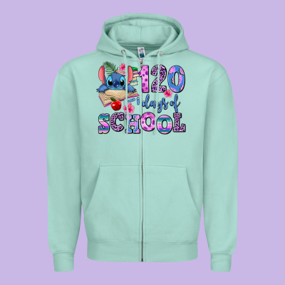 120 Days Of School Zipper Hoodie Designed By Adodesignshop