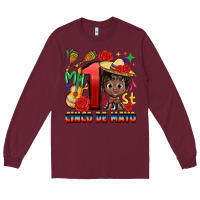 Burgundy my 1st cinco de mayo Long Sleeve Tee - CTS Tumbler Store