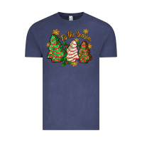 Vintage Denim 'tis the season christmas cake Vintage Tee - Zillion Design Studio