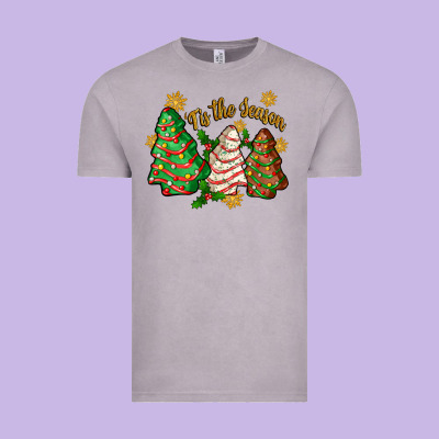 'tis The Season Christmas Cake Vintage Tee Designed By Zillion Design Studio
