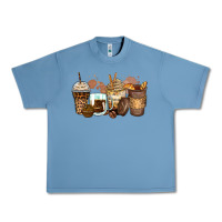 Pebble Blue leopard coffee cups Urban Heavy Tee - Zillion Design Studio