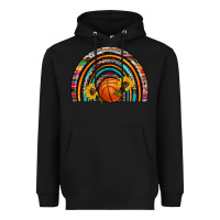 Black basketball rainbow Heavyweight Hoodie - Artiststas