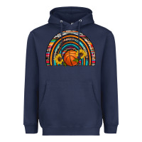 Navy basketball rainbow Heavyweight Hoodie - Artiststas