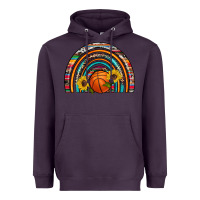 Plum basketball rainbow Heavyweight Hoodie - Artiststas