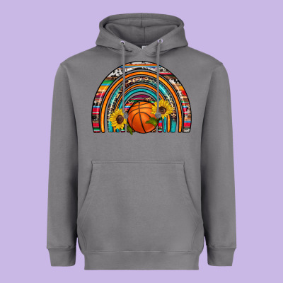 Basketball Rainbow Heavyweight Hoodie Designed By Artiststas