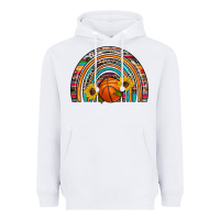 White basketball rainbow Heavyweight Hoodie - Artiststas