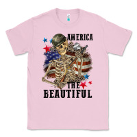 Bubblegum Pink America the beautiful 4th of july Classic Tee - CowGirlArtShop