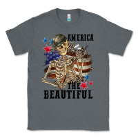 Charcoal Heather America the beautiful 4th of july Classic Tee - CowGirlArtShop