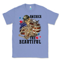 Colony Blue America the beautiful 4th of july Classic Tee - CowGirlArtShop
