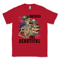 Red America the beautiful 4th of july Classic Tee - CowGirlArtShop