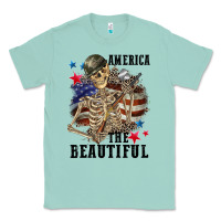 Seafoam America the beautiful 4th of july Classic Tee - CowGirlArtShop