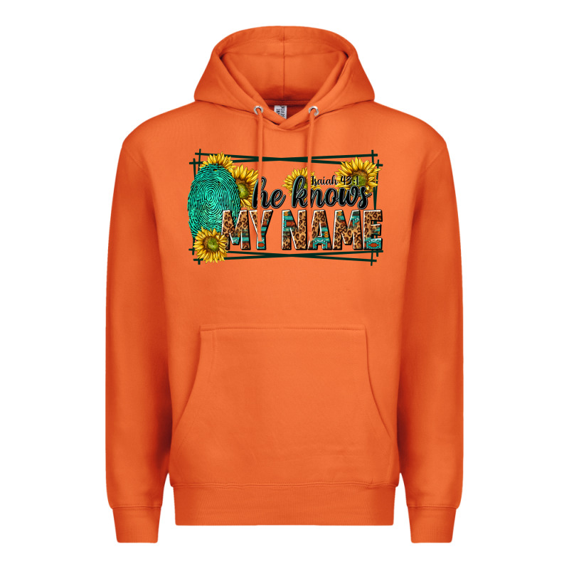 He Knows My Name Isaiah 43 1 Premium Hoodie by NancyCooperArtShop | Teevron