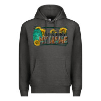 Charcoal Heather he knows my name isaiah 43 1 Premium Hoodie - NancyCooperArtShop