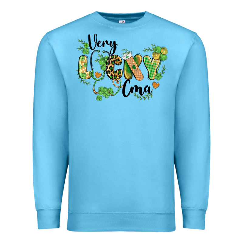 St. Patricks Day Very Lucky Cma Premium Sweatshirt by BarkalooDesign | Teevron