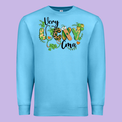 St. Patricks Day Very Lucky Cma Premium Sweatshirt Designed By Barkaloodesign