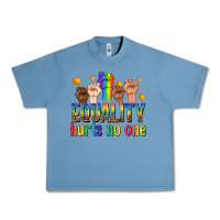 Pebble Blue equality hurts no one with fists Urban Heavy Tee - texasbilliewilder