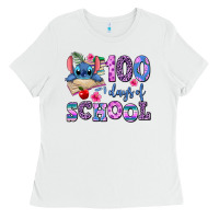White 100 days of school Ladies Tee - AdoDesignShop