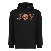 Black joy reindeer Heavyweight Hoodie - AdoDesignShop