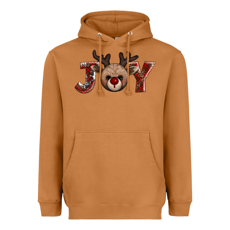 Joy Reindeer Heavyweight Hoodie by AdoDesignShop | Teevron