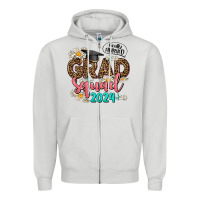 Dove Grey grad squad 2024 Zipper Hoodie - AdoDesignShop