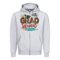 Heather Grey grad squad 2024 Zipper Hoodie - AdoDesignShop