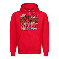 Red grad squad 2024 Zipper Hoodie - AdoDesignShop