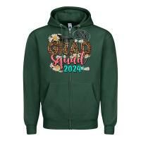 Sports Green grad squad 2024 Zipper Hoodie - AdoDesignShop