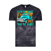 Cloud Black country roads take me home western Vintage Tee - texasbilliewilder
